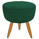 Ver imagem 3 de Kit 2 Poltronas e Puff Maitê Suede Verde para Recepção