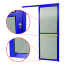 Ver imagem 3 de Porta de Correr Suspensa Vidrao Dir L.25 Azul 210x70 Brimak