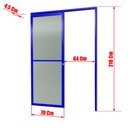 Ver imagem 4 de Porta de Correr Suspensa Vidrao Dir L.25 Azul 210x70 Brimak