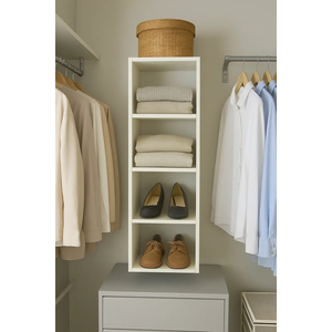 Closet Nicho Estante Sapateira Supenso de Parede Aberto Madeira Mdf:branco