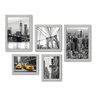 Kit Com 5 Quadros Decorativos - New York Viagem - 023kq01b - 2