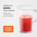 Ver imagem 6 de Mixer Mondial Power Red Premium 2 em 1 com Lâminas em Aço 500w Vermelho/inox 127v - M-10