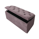 Ver imagem 1 de Bau Solteiro Capitonê Pé de Cama Decoração Guarda Objetivos - Rosê