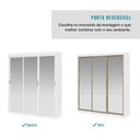 Ver imagem 3 de Guarda Roupa Casal 3 Portas 4 Gav Espelho Branco 1144 Carraro