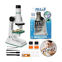 Brinquedo Microscópio Polilab Stem Lentes até 1200x - Polibrinq - 5