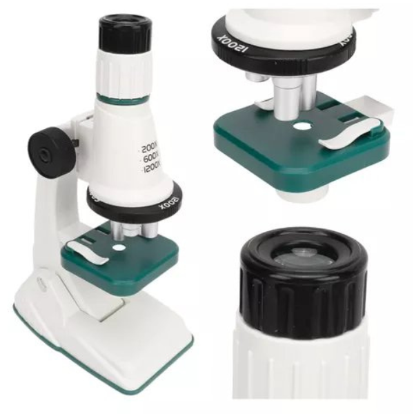 Brinquedo Microscópio Polilab Stem Lentes até 1200x - Polibrinq - 1