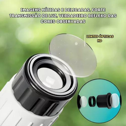 Brinquedo Microscópio Polilab Stem Lentes até 1200x - Polibrinq - 3