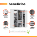 Ver imagem 4 de Guarda Roupas Modulado de Canto Madrid com 5 Portas e 2 Gavetas Maxel