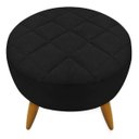 Ver imagem 5 de Kit 2 Poltronas e Puff Maitê Suede Preto para Quarto