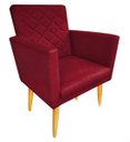 Ver imagem 2 de Kit 2 Poltronas e Puff Maitê Suede Marsalla para Camarim