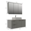 Ver imagem 3 de Conjunto para Banheiro Lumina 100 c/ LED Cimento/Cimento