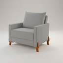 Ver imagem 4 de Kit Conjunto Sofá 02 Lugares Living Topázio e Duas Poltronas Tecido Linho Cinza Claro 2,20m