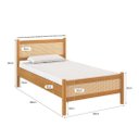 Ver imagem 3 de Cama Solteiro Adulto Rattan Madeira com Estrado Freijó Cefira Idimex