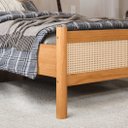 Ver imagem 4 de Cama Solteiro Adulto Rattan Madeira com Estrado Freijó Cefira Idimex