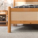 Ver imagem 6 de Cama Solteiro Adulto Rattan Madeira com Estrado Freijó Cefira Idimex