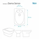 Ver imagem 3 de Assento Sanitário em MDF Dama Senso Branco para bacia Roca