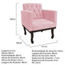 Ver imagem 6 de Kit Diva Recamier Diana 160cm Lado Esquerdo e 01 Poltrona Classic Suede - Doce Sonho Móveis RECAMIER