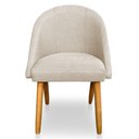 Ver imagem 4 de Kit 06 Cadeiras Jantar Bela Linho Pés Palito Castanho - Pallazio