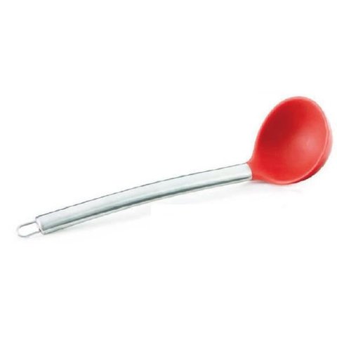 Concha de Silicone Vermelho com Cabo em Inox 30.5 cm - Mimo Style - ASA1302