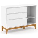 Ver imagem 6 de Quarto de Bebê 4 Portas Nature Clean com Berço Americano Multifuncional Formare Branco Freijó Eco Wo