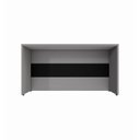 Ver imagem 7 de Balcão de Atendimento 135 cm Reto Baixo Recepção F5 Office Cor:Cinza Sagrado com Preto