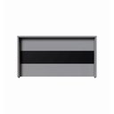 Ver imagem 5 de Balcão de Atendimento 135 cm Reto Baixo Recepção F5 Office Cor:Cinza Sagrado com Preto
