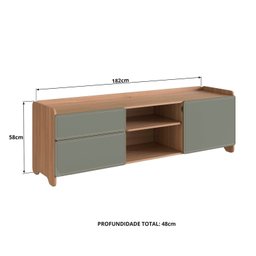 Rack para Tv 75 Polegadas 100% Mdf 58x182cm Flea - 3