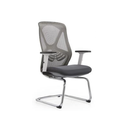 Ver imagem 1 de Cadeira de Escritório para Espera com Tela Mesh Cinza Transparente e Apoio Lombar - Bering