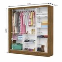Ver imagem 3 de Guarda Roupa Casal Fortaleza 3 Portas Carioca Móveis Cinamomo com Off White