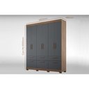 Ver imagem 2 de Guarda Roupa 6 Portas 5 Gavetas Porto Branco - Panan