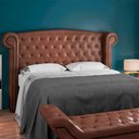 Ver imagem 2 de Cabeceira Cama Box Queen 160 Cm P05 Sofia Corino Marrom - Lyam Decor