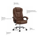 Ver imagem 3 de Cadeira de Escritório Presidente Giratória Office Liziê Courino Marrom - Sallar Home