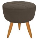 Ver imagem 5 de Kit 2 Poltronas Decorativa e Puff Maitê Marrom Penteadeira