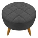 Ver imagem 4 de Kit 2 Poltronas e Puff Maitê Suede Grafite para Camarim