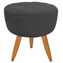 Ver imagem 5 de Kit 2 Poltronas e Puff Maitê Suede Grafite para Leitura