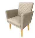 Ver imagem 3 de Kit 2 Poltrona Decorativa e Puff Maitê Bege para Penteadeira