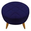 Ver imagem 4 de Kit 2 Poltronas e Puff Maitê Suede Azul Marinho para Leitura