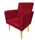 Ver imagem 3 de Kit 2 Poltronas Maitê Suede Vermelho para Camarim