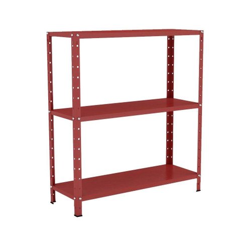 Estante Aço 3 Prateleiras Eaf007 Vermelho