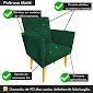 Ver imagem 4 de Kit 2 Poltronas Maitê Suede Verde para Escritório
