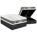 Ver imagem 1 de Cama Box Baú Queen: Colchão Molas Castor Bonnel Silver Star Air Double Face + Base CRC Suede Gray(15