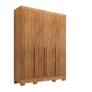 Guarda Roupa Casal 4 Portas 3 Gavetas Domus Cedro