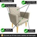 Ver imagem 4 de Kit 2 Poltronas Maitê Suede Bege para Sala