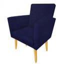 Ver imagem 3 de Kit 2 Poltronas Decorativa Maitê Suede Azul Marinho Camarim
