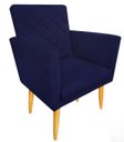 Ver imagem 2 de Kit 2 Poltronas Decorativa Maitê Azul Marinho para Escritório