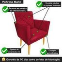 Ver imagem 3 de Poltrona Maitê Suede Vermelho para Penteadeira