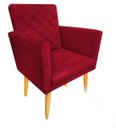 Ver imagem 1 de Poltrona Decorativa Maitê Suede Vermelho para Penteadeira