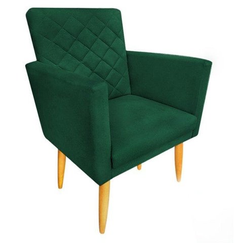 Poltrona Maitê Suede Verde para Penteadeira