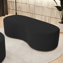 Ver imagem 2 de Puff Decorativo Orgânico para Living Quarto 140cm Orbit W01 Suede Preto - Lyam Decor