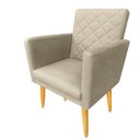 Ver imagem 2 de Poltrona Maitê Suede Bege para Leitura